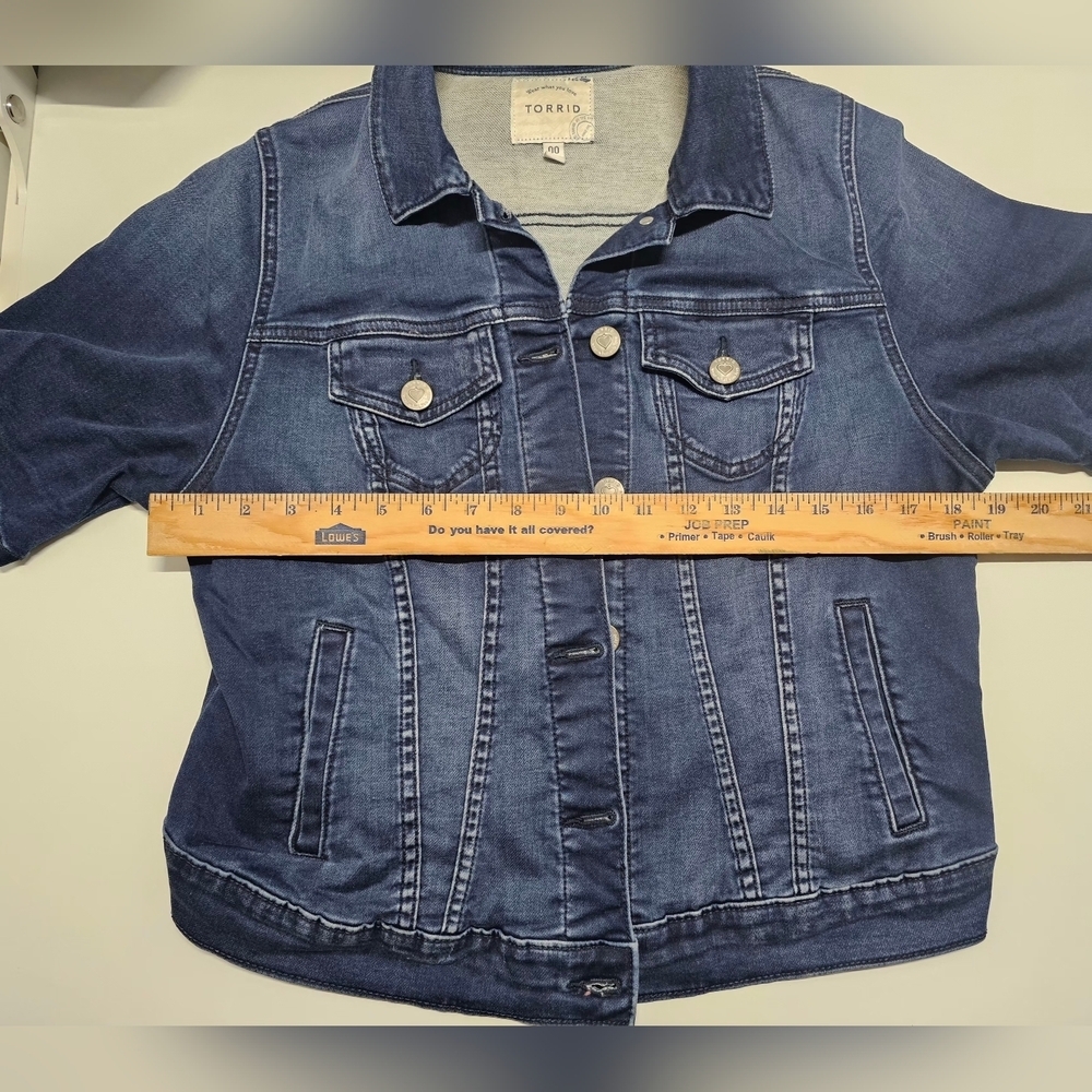 Torrid Blue Denim Jean Jacket Size 00 - Picture 8 of 8